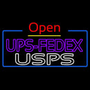 Ups Fedex Usps With Open 4 Handmade Art Neon Sign