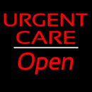 Urgent Care Open White Line Handmade Art Neon Sign