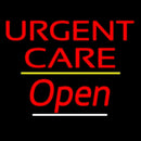 Urgent Care Open Yellow Line Handmade Art Neon Sign