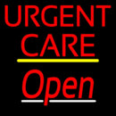 Urgent Care Script2 Open Yellow Line Handmade Art Neon Sign