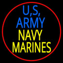 Us Army Navy Marines Handmade Art Neon Sign