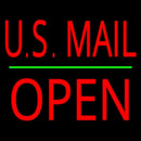 Us Mail Block Open Green Line Handmade Art Neon Sign