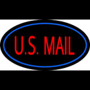 Us Mail Oval Blue Handmade Art Neon Sign
