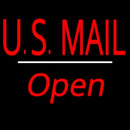 Us Mail Script1 Open White Line Handmade Art Neon Sign