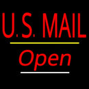 Us Mail Script2 Open Yellow Line Handmade Art Neon Sign