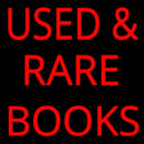 Used And Rare Books Handmade Art Neon Sign