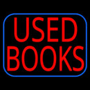 Used Books With Blue Border Handmade Art Neon Sign