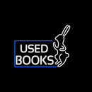 Used Books With Rabbit Logo Handmade Art Neon Sign