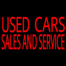 Used Cars Sales And Service Handmade Art Neon Sign