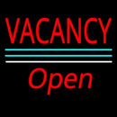 Vacancy Script1 Open White Line Handmade Art Neon Sign