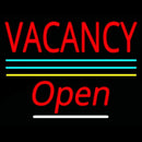 Vacancy Script2 Open Yellow Line Handmade Art Neon Sign