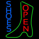 Vertical Blue Shoes Open Handmade Art Neon Sign