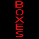 Vertical Boxes Handmade Art Neon Sign