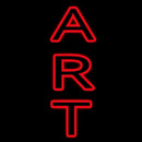 Vertical Double Stroke Art 1 Handmade Art Neon Sign