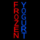 Vertical Frozen Yogurt Handmade Art Neon Sign