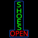 Vertical Green Shoes Open Handmade Art Neon Sign