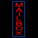 Vertical Mailbox Blue Border Handmade Art Neon Sign