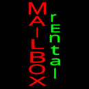 Vertical Mailbox Rental Handmade Art Neon Sign