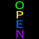 Vertical Multi Color Open Handmade Art Neon Sign