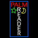 Vertical Palm Reader With Border Handmade Art Neon Sign