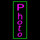 Vertical Photo Green Border Handmade Art Neon Sign