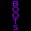 Vertical Purple Boots Handmade Art Neon Sign