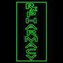 Vertical Rx Pharmacy Handmade Art Neon Sign