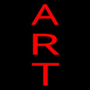 Vertical Red Art 1 Handmade Art Neon Sign
