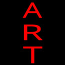 Vertical Red Art Handmade Art Neon Sign
