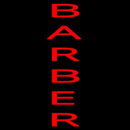 Vertical Red Barber Handmade Art Neon Sign