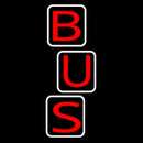 Vertical Red Bus Handmade Art Neon Sign