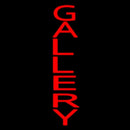 Vertical Red Gallery Handmade Art Neon Sign