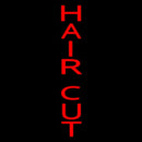 Vertical Red Hair Cut Handmade Art Neon Sign