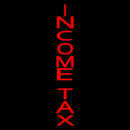 Vertical Red Income Tax Handmade Art Neon Sign