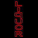 Vertical Red Liquor Handmade Art Neon Sign