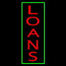 Vertical Red Loans Green Border Handmade Art Neon Sign