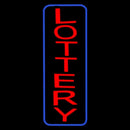 Vertical Red Lottery Blue Border Handmade Art Neon Sign