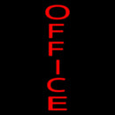 Vertical Red Office Handmade Art Neon Sign