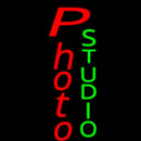 Vertical Red Photo Green Studio Handmade Art Neon Sign