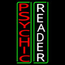 Vertical Red Psychic White Reader Green Border Handmade Art Neon Sign