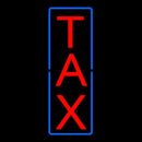 Vertical Red Tax Blue Border Handmade Art Neon Sign