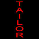 Vertical Red Tailor Handmade Art Neon Sign