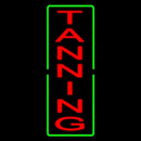Vertical Red Tanning Green Border Handmade Art Neon Sign