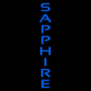 Vertical Sapphire Handmade Art Neon Sign