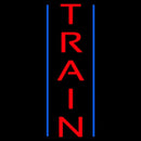 Vertical Train Handmade Art Neon Sign