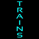 Vertical Trains Handmade Art Neon Sign