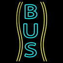Vertical Turquoise Bus Handmade Art Neon Sign