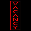 Vertical Vacancy Handmade Art Neon Sign