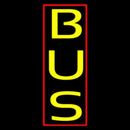 Vertical Yellow Bus Handmade Art Neon Sign