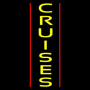 Vertical Yellow Cruises Handmade Art Neon Sign